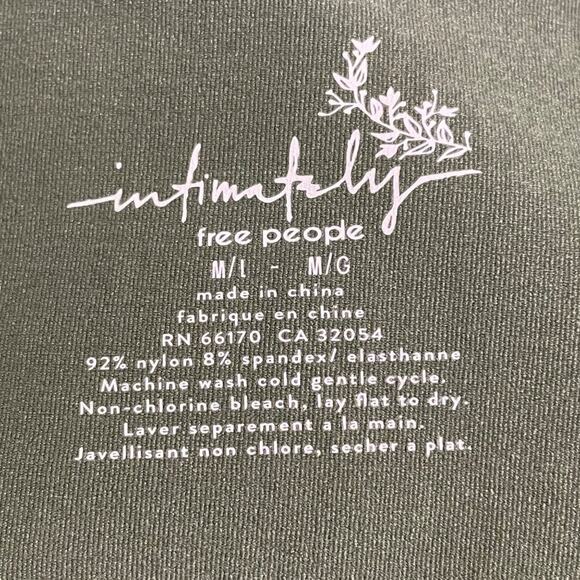 Free People Intimately Scoop-Neck Crop Tank Top New Green Size M/L - Picture 6 of 8